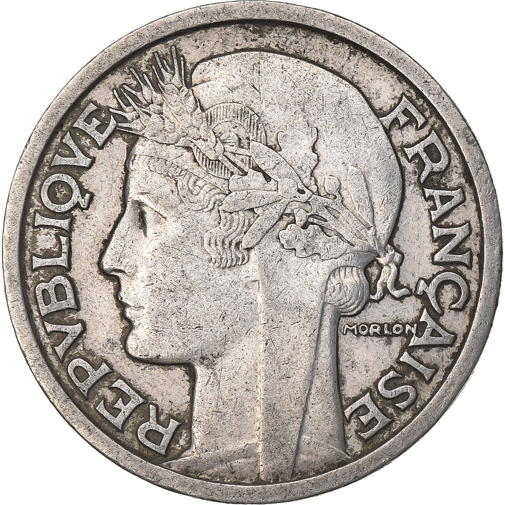 France, 2 Francs, Morlon, 1950, Beaumont - Le Roger, Aluminium, TTB