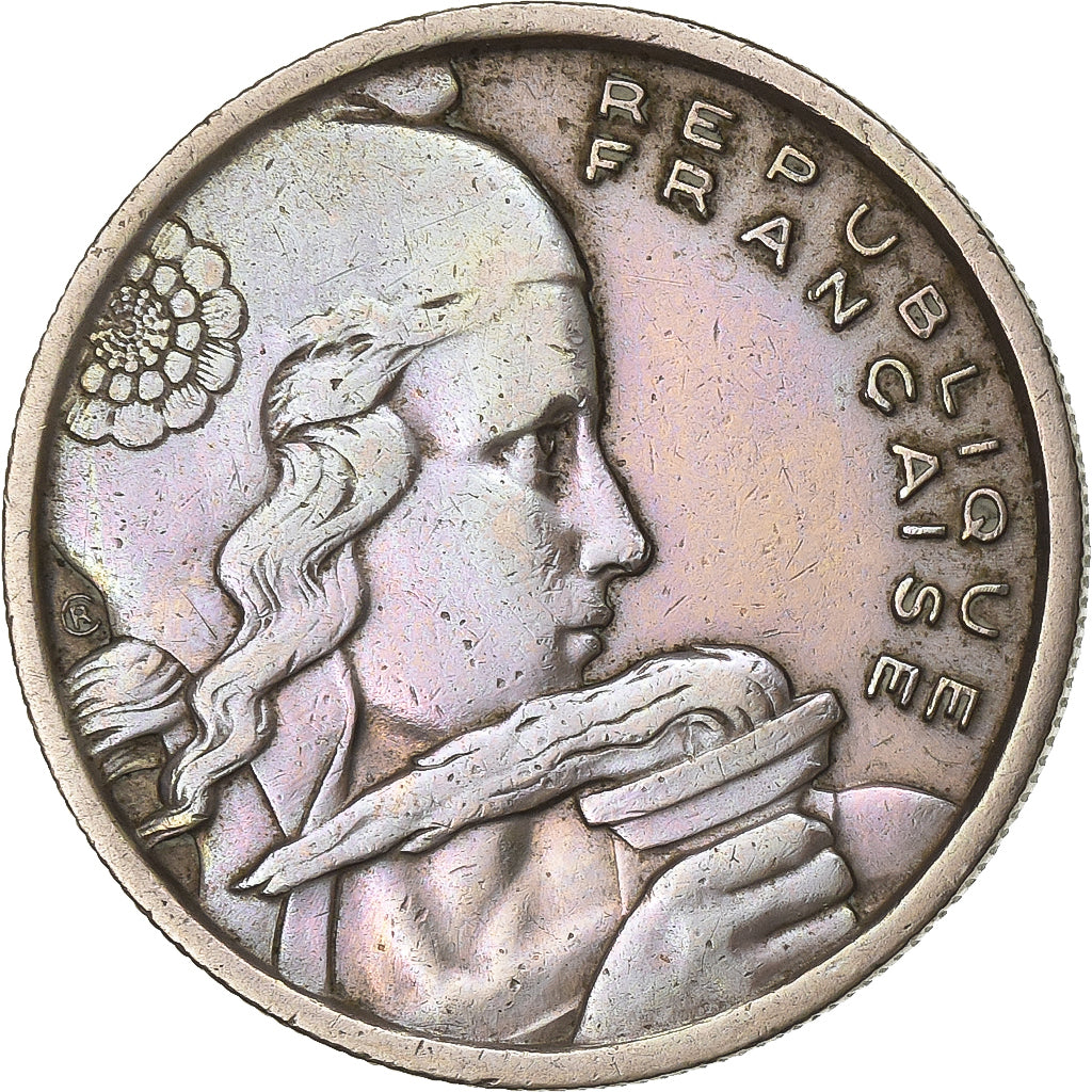 França, 100 Francs, Cochet, 1957, Beaumont - Le Roger, Cobre-níquel