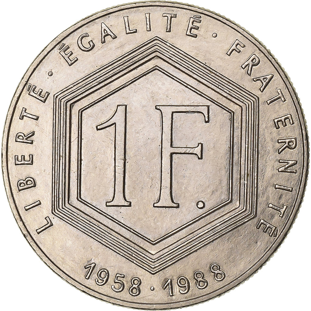 France, Franc, Charles de Gaulle, 1988, sans différents, Nickel, AU(50-53)
