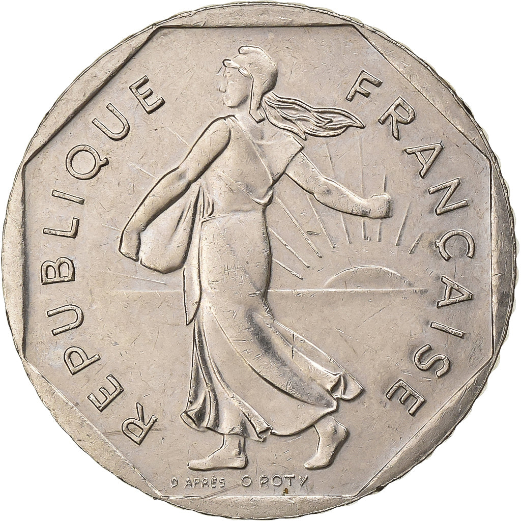 Frankrijk, 2 Francs, Semeuse, 2000, Paris, Nickel, ZF+, Gadoury:547, KM:942.2