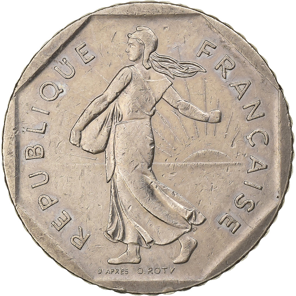 Francja, 2 Francs, Semeuse, 1981, Paris, Nikiel, EF(40-45), KM:942.1