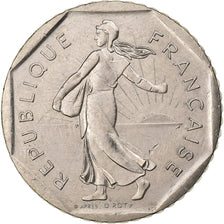 France, 2 Francs, Semeuse, 1987, Paris, Nickel, AU(55-58), Gadoury:547, KM:942.1
