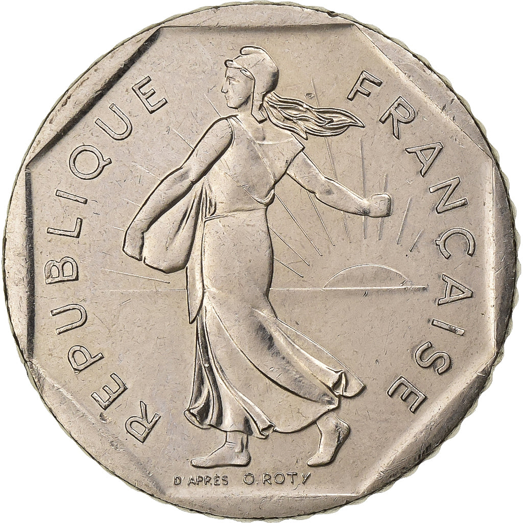 France, 2 Francs, Semeuse, 1992, Nickel, AU(55-58), KM:942.2