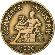 France, 2 Francs, Chambre de commerce, 1920, Paris, Aluminum-Bronze, VF(30-35)
