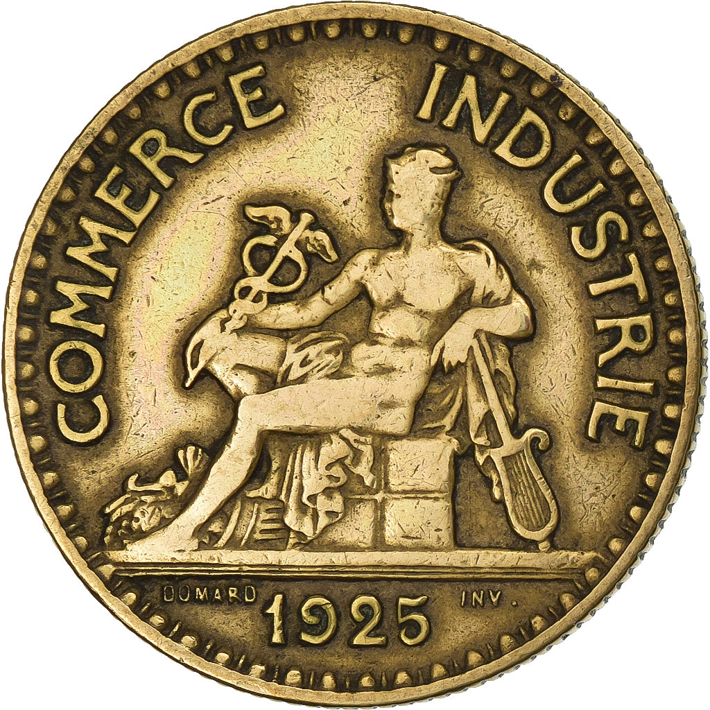 Frankreich, 2 Francs, Chambre de commerce, 1925, Paris, Aluminum-Bronze, SS