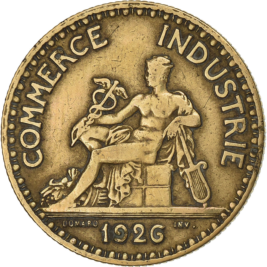 Francja, 2 Francs, Chambre de commerce, 1926, Paris, Aluminium-Brąz, EF(40-45)