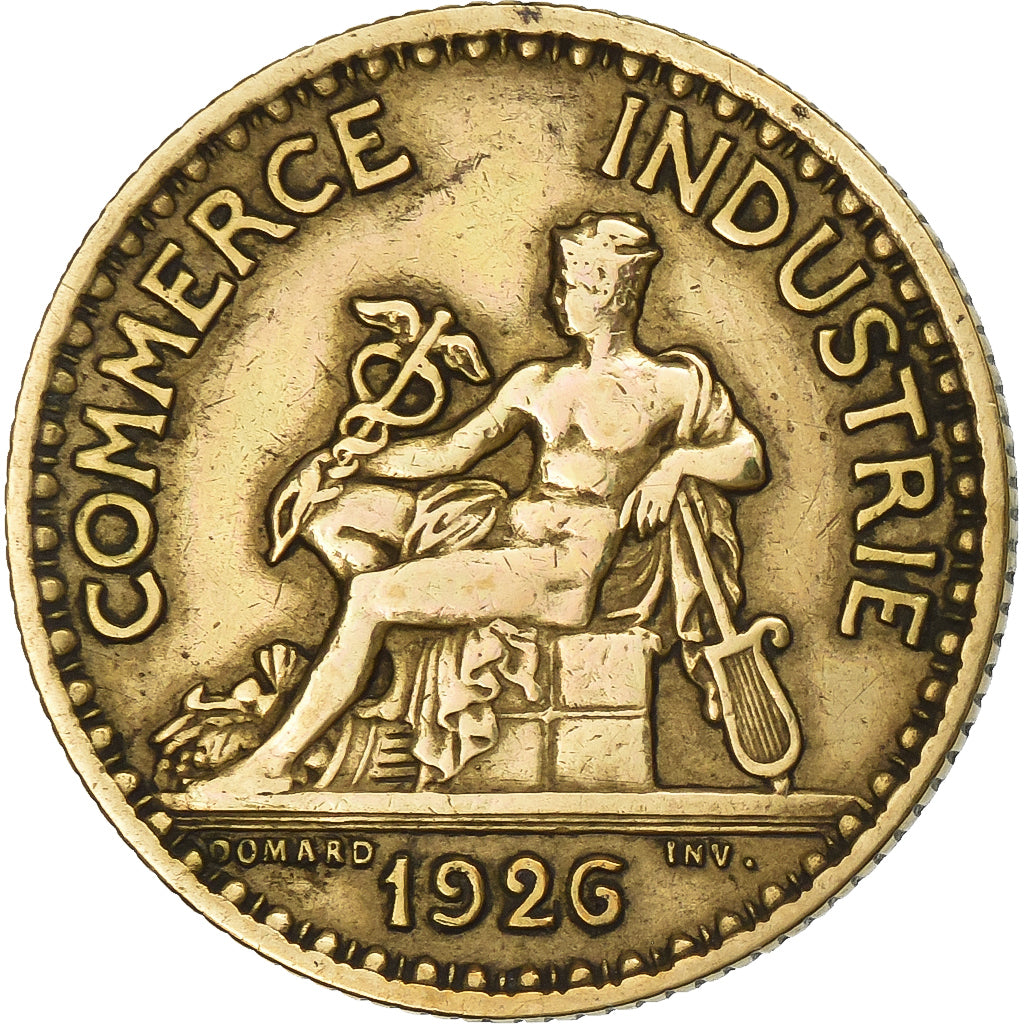 France, Franc, Chambre de commerce, 1926, Paris, Aluminum-Bronze, VF(20-25)