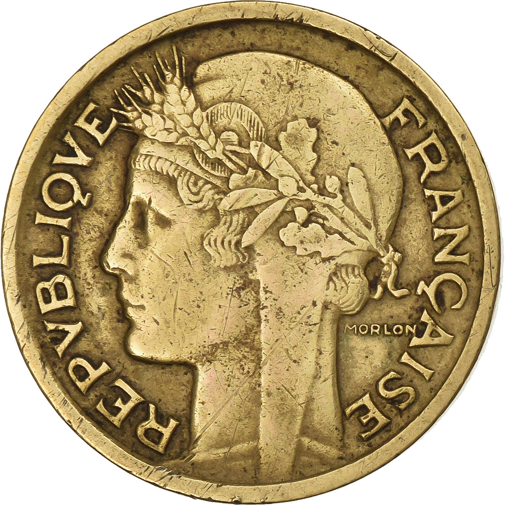 France, Franc, Morlon, 1938, Aluminum-Bronze, VF(20-25), Gadoury:470, KM:885