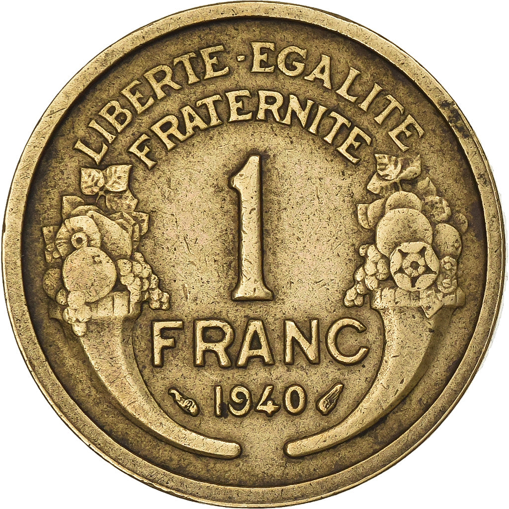 Francia, Franc, Morlon, 1940, Alluminio-bronzo, BB, Gadoury:470, KM:885