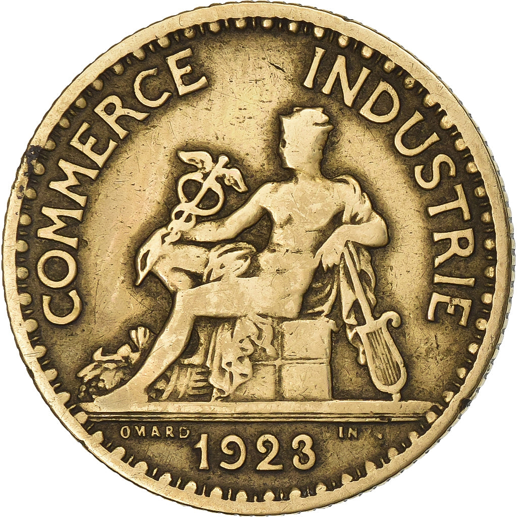 France, Franc, Chambre de commerce, 1923, Paris, Aluminum-Bronze, VF(20-25)