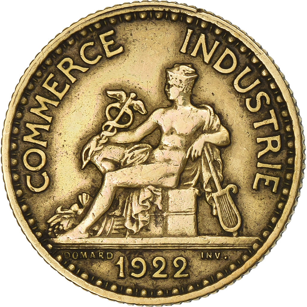France, Franc, Chambre de commerce, 1922, Paris, Aluminum-Bronze, EF(40-45)