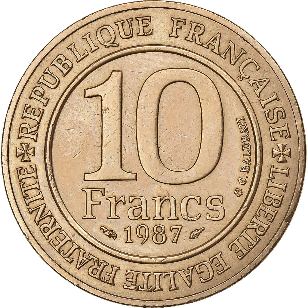 Frankreich, 10 Francs, 1987, Paris, Nickel-Bronze, SS+, Gadoury:820, KM:961d