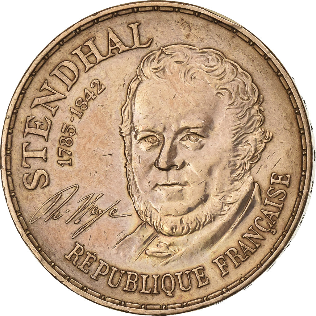 Frankreich, 10 Francs, Stendhal, 1983, Paris, Nickel-Bronze, SS, Gadoury:817