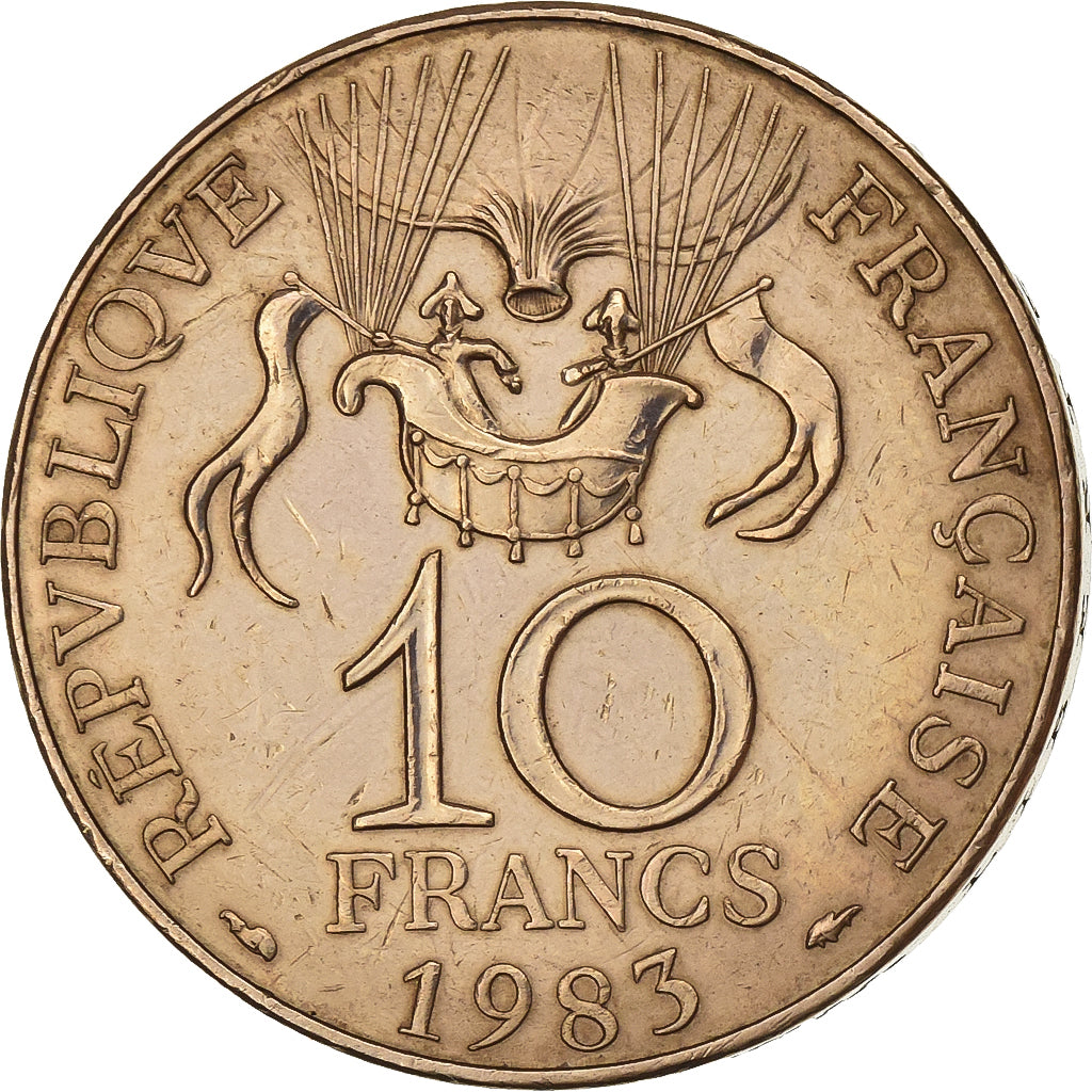 France, 10 Francs, La conquête, 1983, Paris, Nickel-Bronze, EF(40-45)
