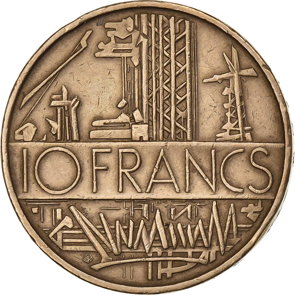 Frankreich, 10 Francs, Mathieu, 1975, Nickel-brass, S+, Gadoury:814, KM:940