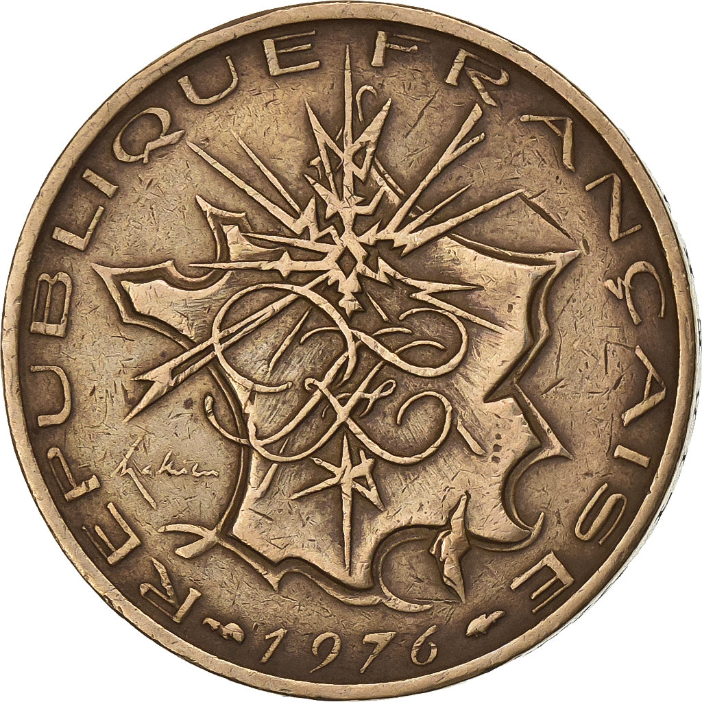 Frankreich, 10 Francs, Mathieu, 1976, Nickel-brass, SS, Gadoury:814, KM:940