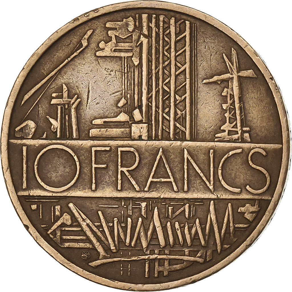 Frankreich, 10 Francs, Mathieu, 1976, Nickel-brass, SS, Gadoury:814, KM:940