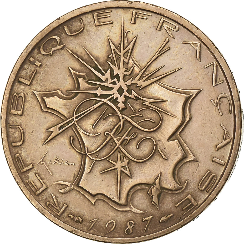 Frankreich, 10 Francs, Mathieu, 1987, Paris, Nickel-brass, SS, Gadoury:814