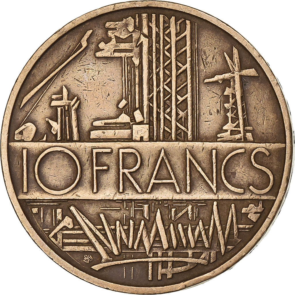 Frankreich, 10 Francs, Mathieu, 1977, Paris, Nickel-brass, S+, Gadoury:814