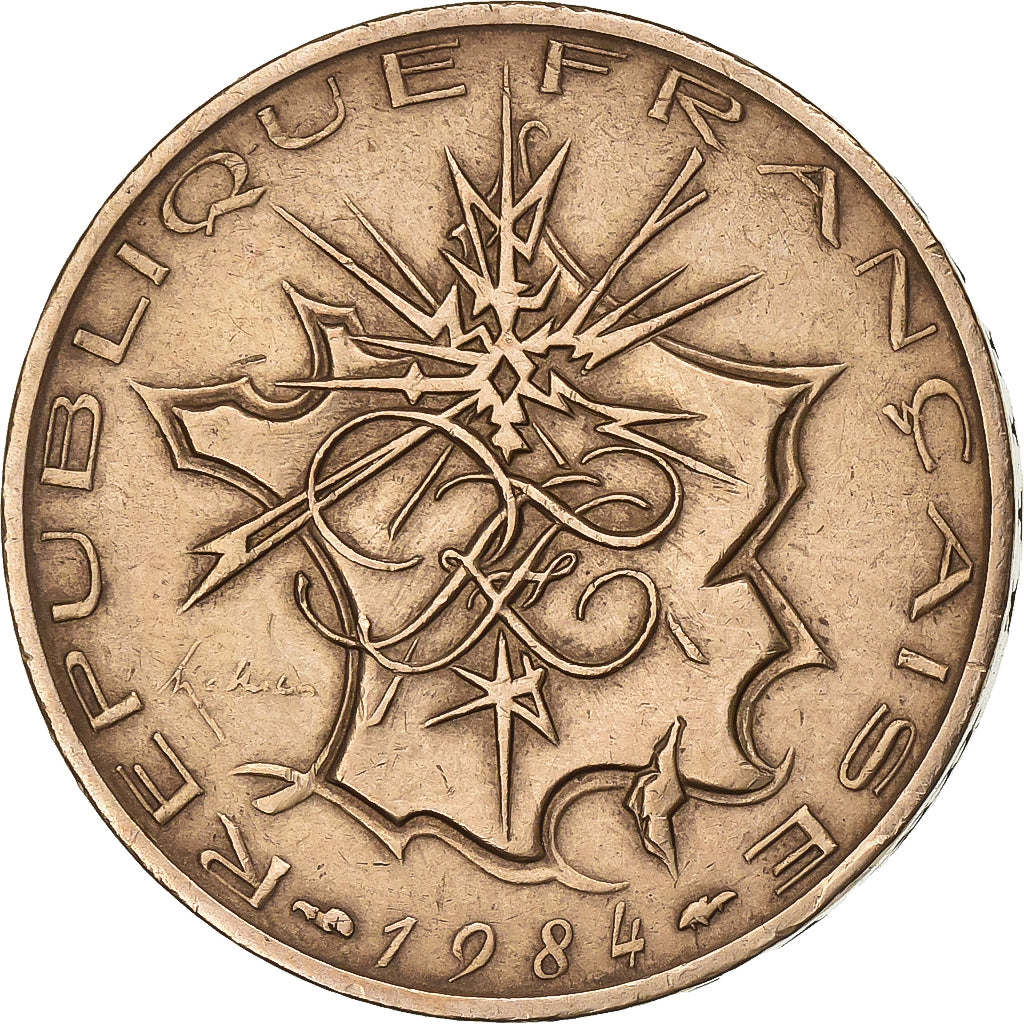 France, 10 Francs, Mathieu, 1984, Nickel-brass, EF(40-45), Gadoury:814, KM:940