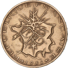 France, 10 Francs, Mathieu, 1984, Nickel-brass, EF(40-45), Gadoury:814, KM:940