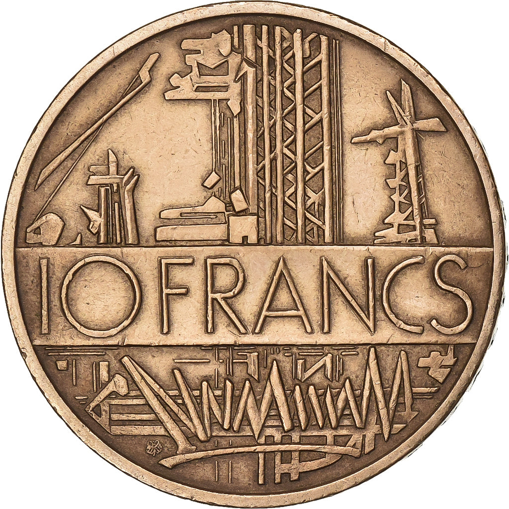 France, 10 Francs, Mathieu, 1984, Nickel-brass, EF(40-45), Gadoury:814, KM:940