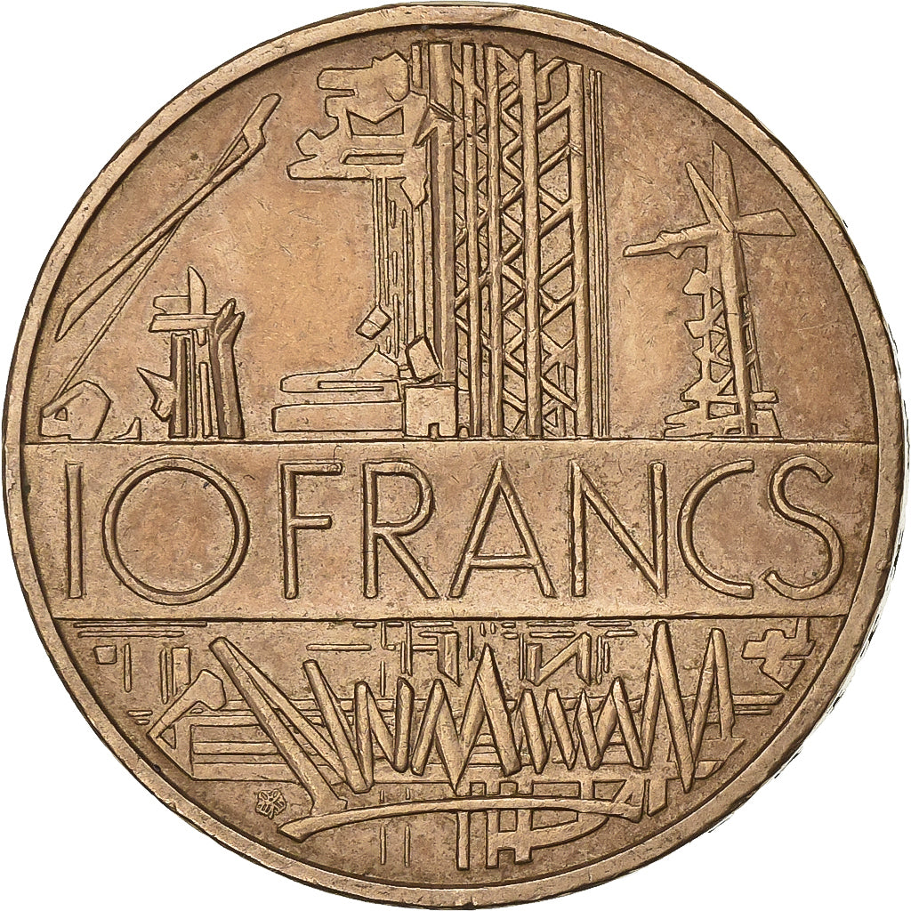 France, 10 Francs, Mathieu, 1985, Paris, Nickel-brass, AU(50-53), Gadoury:814