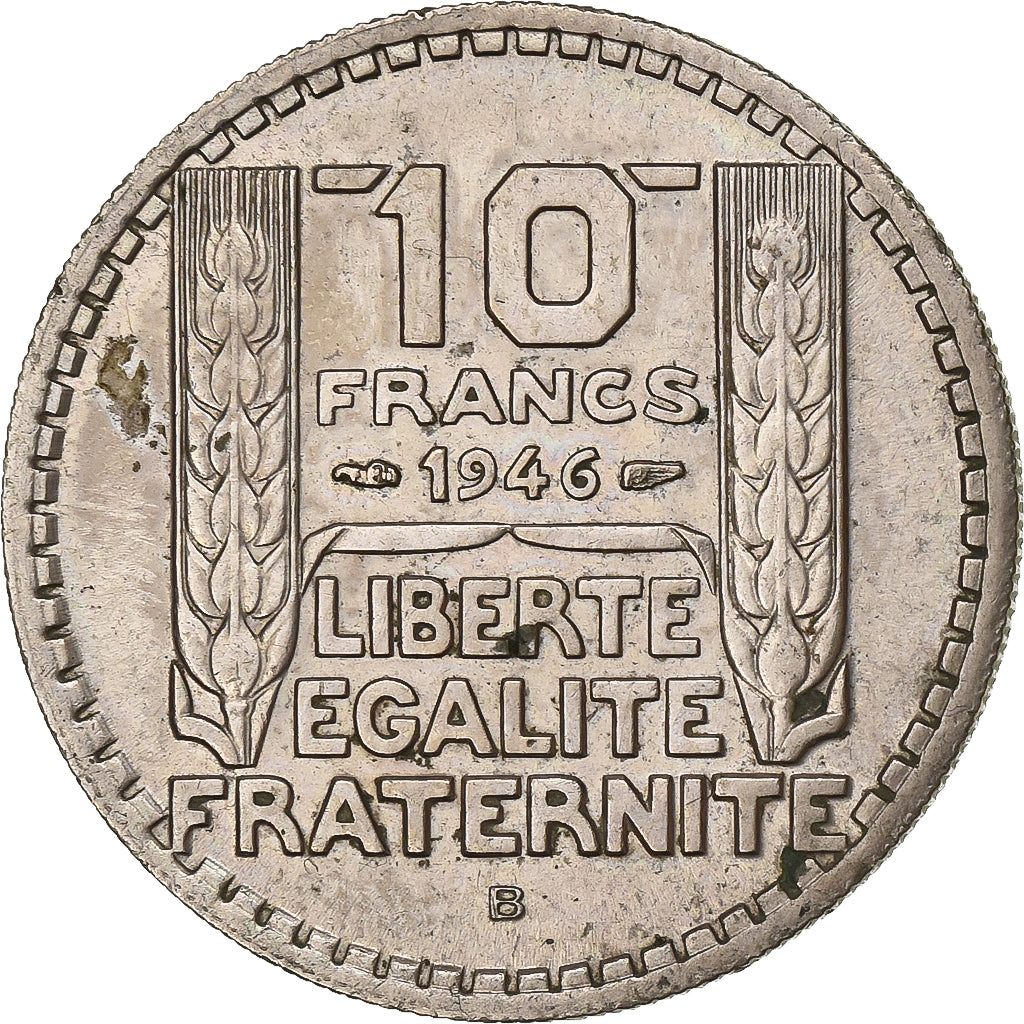Frankreich, 10 Francs, Turin, 1946, Beaumont - Le Roger, Kupfer-Nickel, VZ