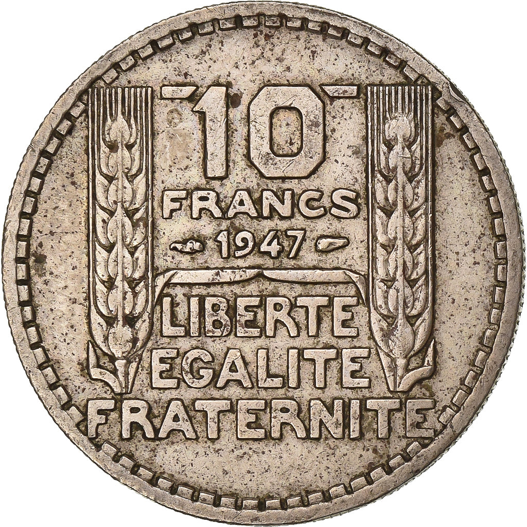Frankreich, 10 Francs, Turin, 1947, Paris, Kupfer-Nickel, S+, KM:908.1
