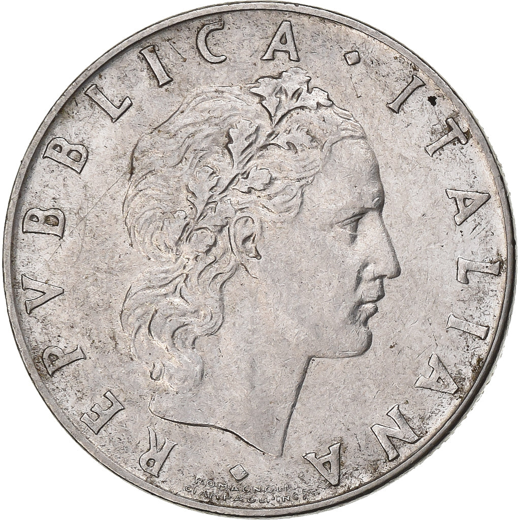 Italien, 50 Lire, 1964, Rome, Stainless Steel, SS, KM:95.1