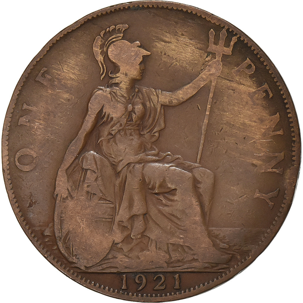 Großbritannien, George V, Penny, 1921, Bronze, S, KM:810