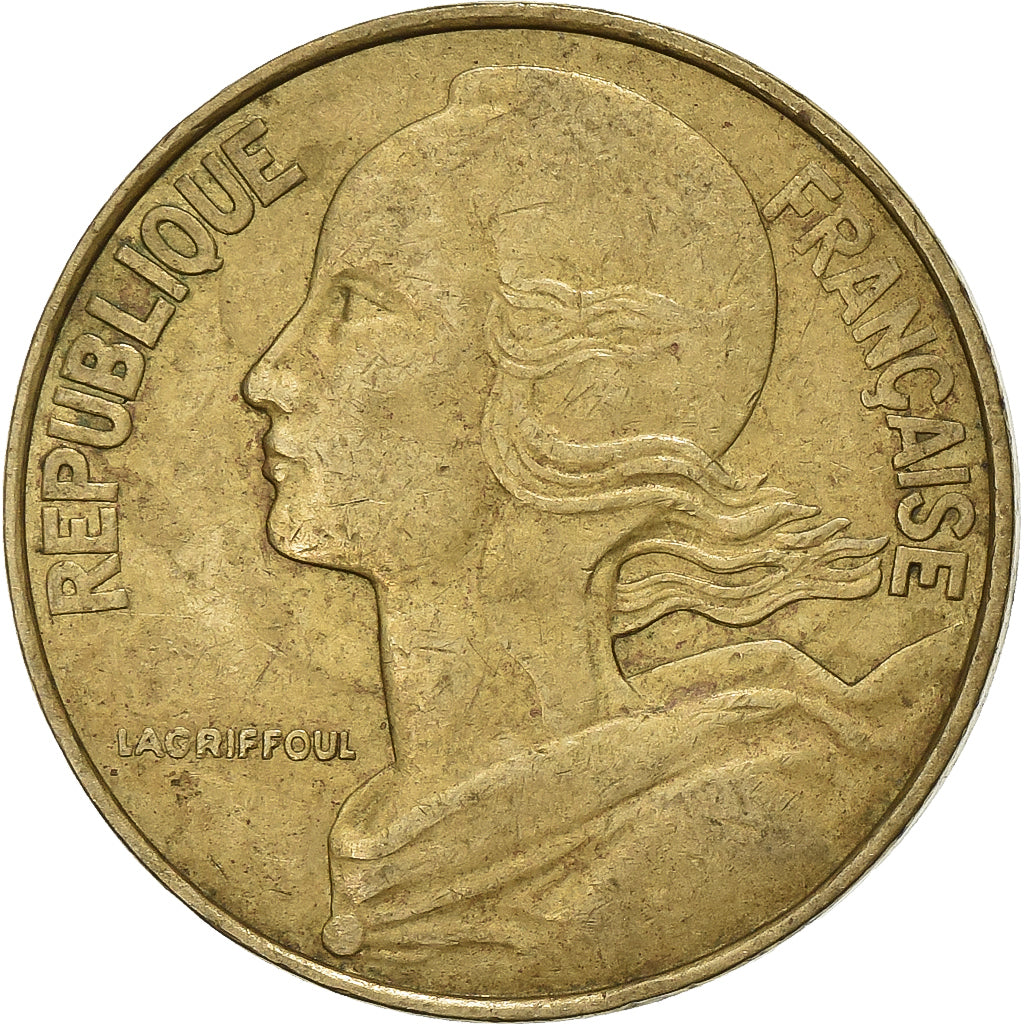 Frankrijk, 20 Centimes, Marianne, 1976, Paris, Aluminum-Bronze, ZF, Gadoury:332