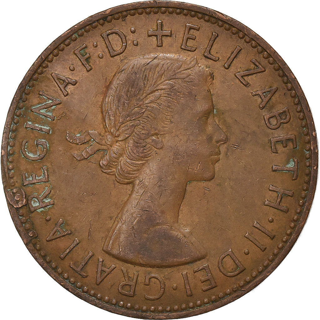 Gran Bretagna, Elizabeth II, Penny, 1963, Bronzo, BB, KM:897