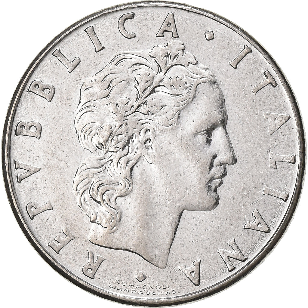 Italien, 50 Lire, 1978, Rome, Stainless Steel, SS, KM:95.1