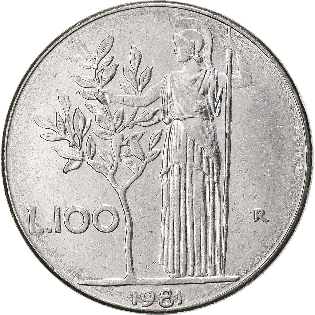 Itália, 100 Lire, 1981, Rome, Aço Inoxidável, EF(40-45), KM:96.1