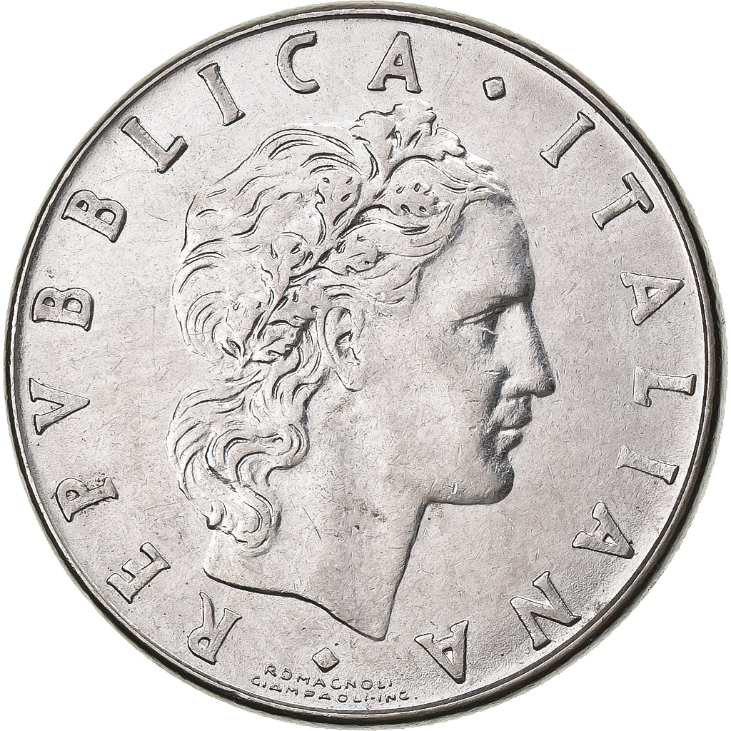 Italien, 50 Lire, 1986, Rome, Stainless Steel, SS, KM:95.1