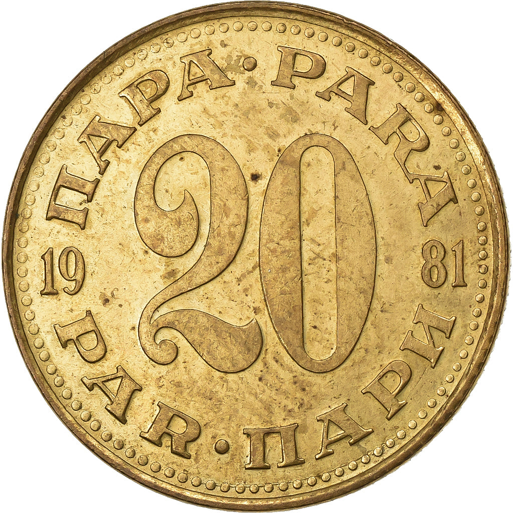 Yougoslavie, 20 Para, 1981, Laiton, SUP+, KM:45