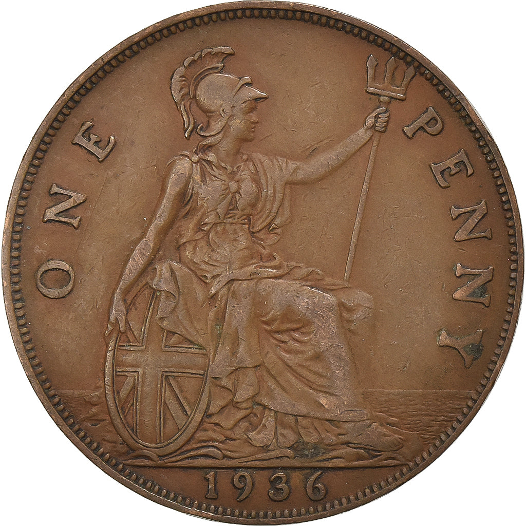 Great Britain, George V, Penny, 1936, Bronze, EF(40-45), KM:838