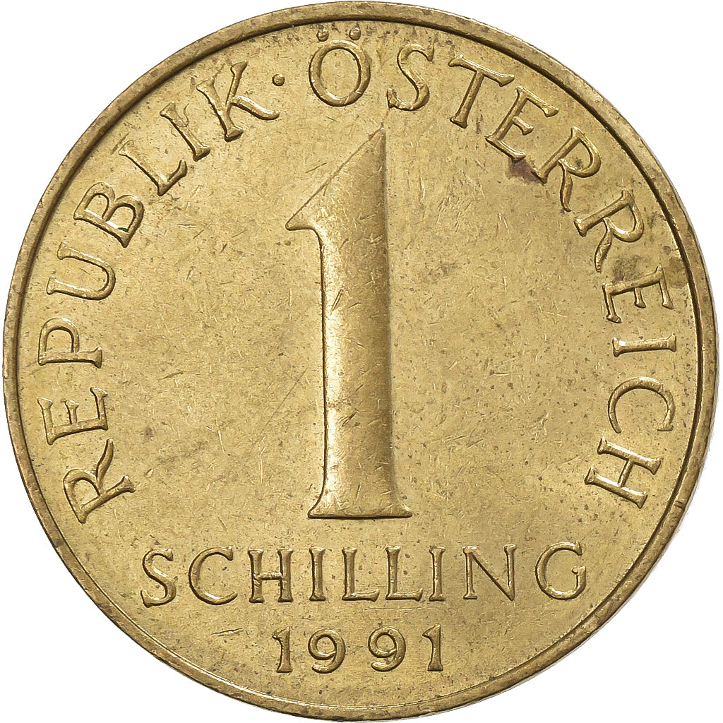 Áustria, Schilling, 1991, Alumínio-Bronze, AU(55-58), KM:2886