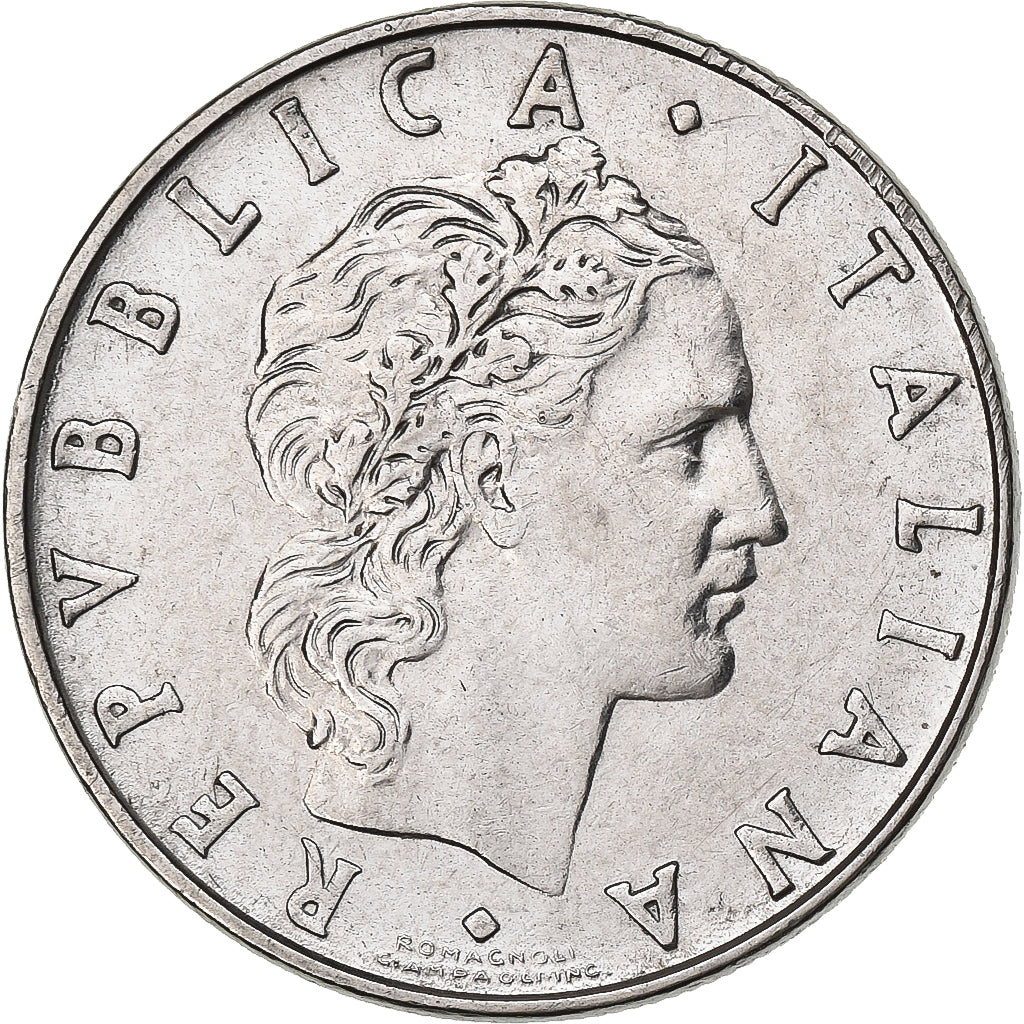 Italien, 50 Lire, 1973, Rome, Stainless Steel, SS+, KM:95.1