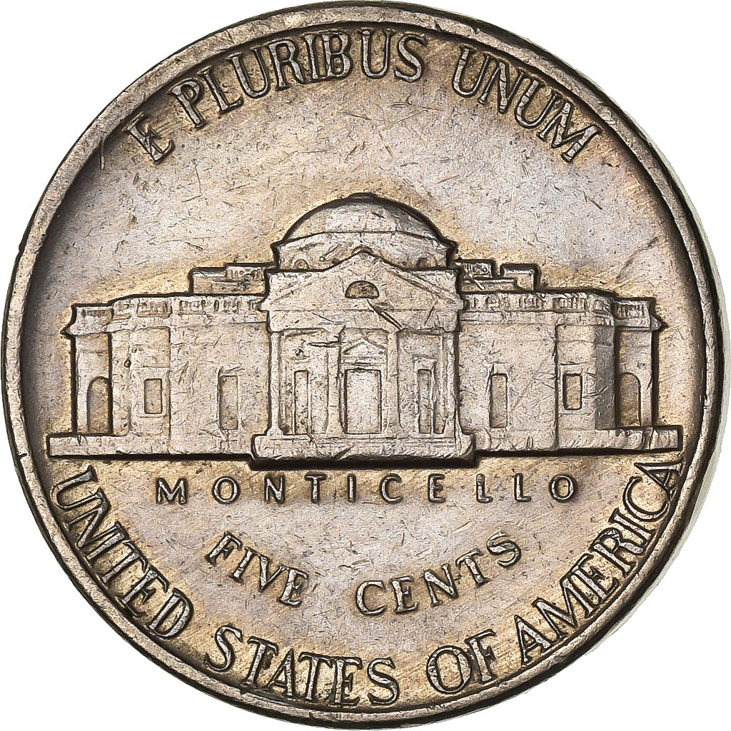 USA, 5 Cents, Jefferson Nickel, 1980, U.S. Mint, Miedź-Nikiel, EF(40-45)