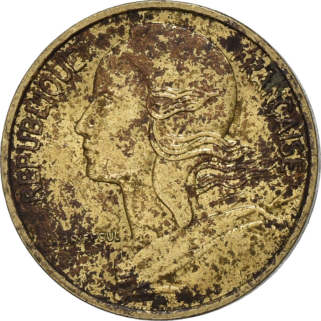 França, 5 Centimes, Marianne, 1988, Paris, Alumínio-Bronze, VF(30-35)
