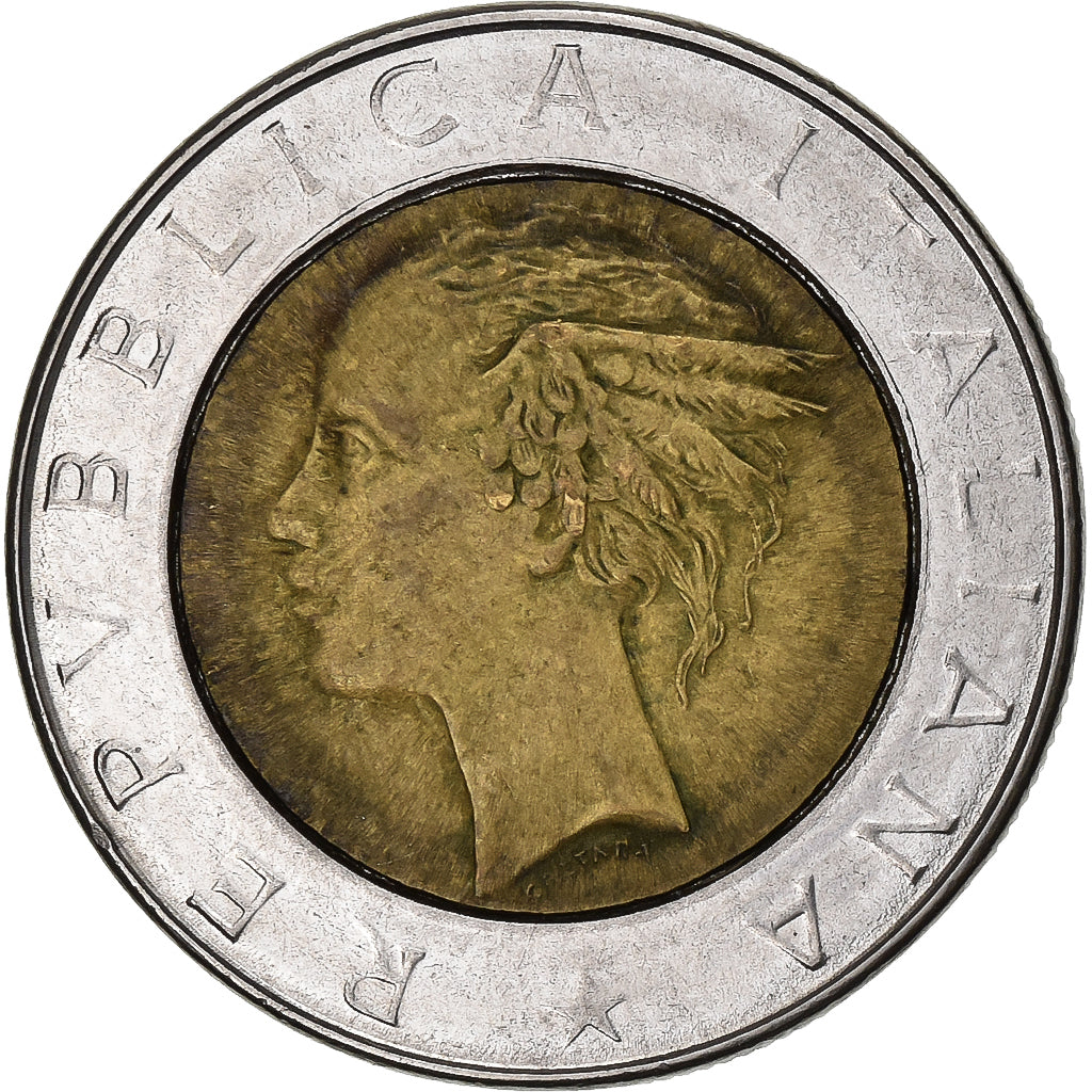 Itália, 500 Lire, 1985, Rome, Bimetálico, EF(40-45), KM:111