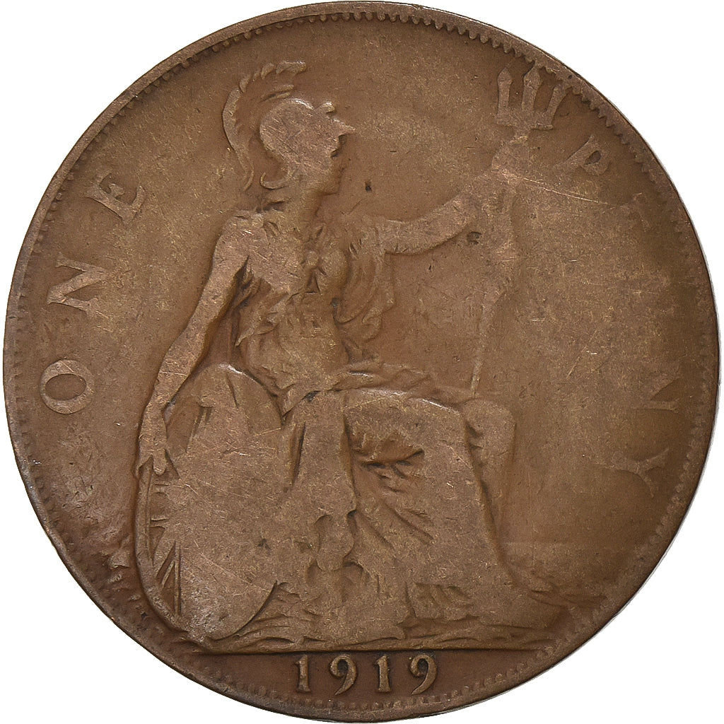 Grande-Bretagne, George V, Penny, 1919, Bronze, TB+, KM:810