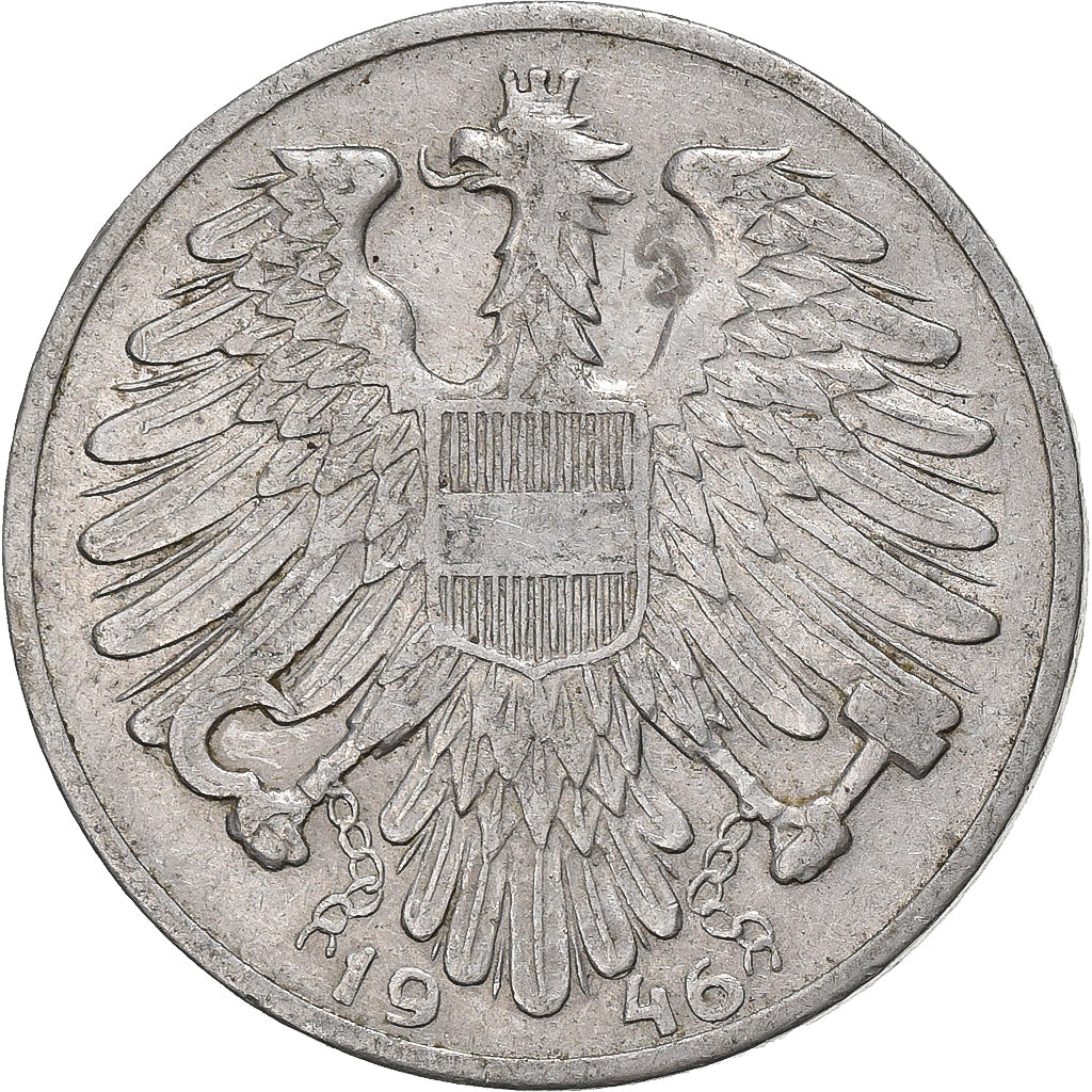 Autriche, Schilling, 1946, Aluminium, TB+, KM:2871