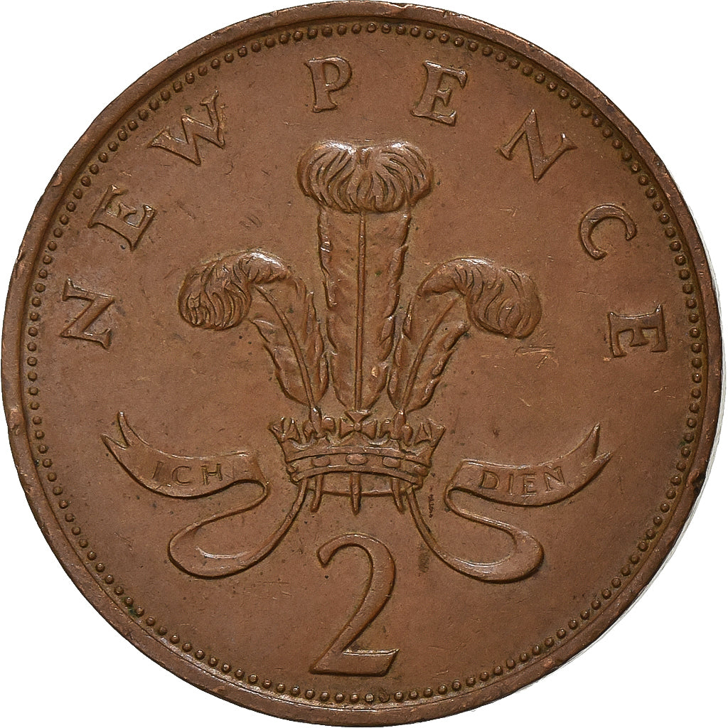 Wielka Brytania, Elizabeth II, 2 New Pence, 1980, Brązowy, EF(40-45), KM:916