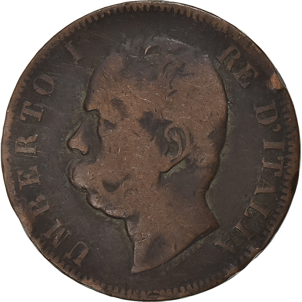 Italy, Umberto I, 10 Centesimi, 1893, Rome, Copper, F(12-15), KM:27.2