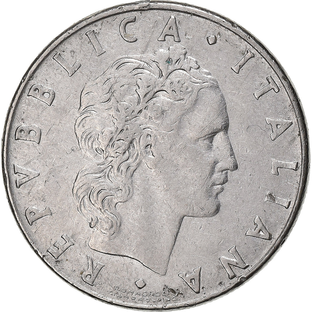 Italien, 50 Lire, 1976, Rome, Stainless Steel, S+, KM:95.1