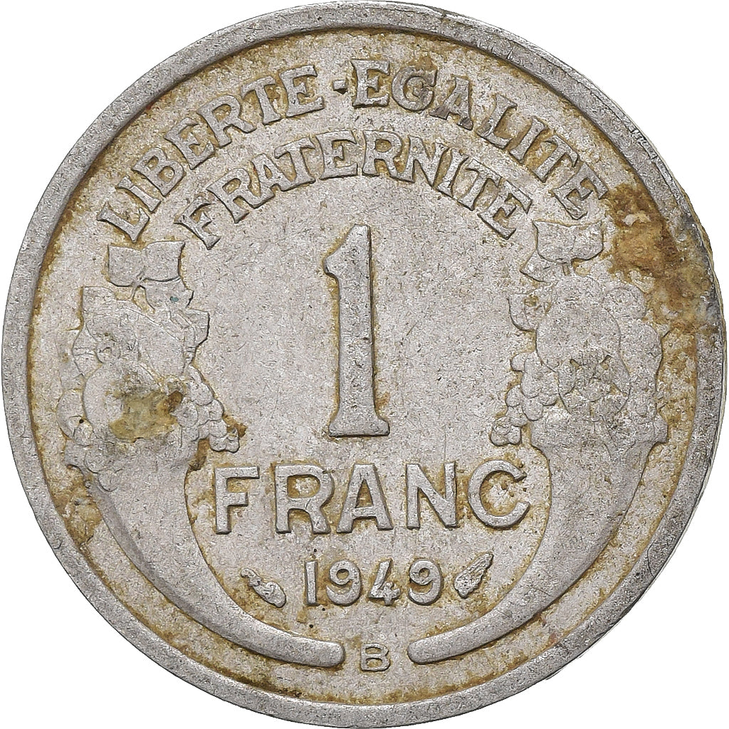 Francia, Franc, Morlon, 1949, Beaumont - Le Roger, Alluminio, MB+, Gadoury:473b