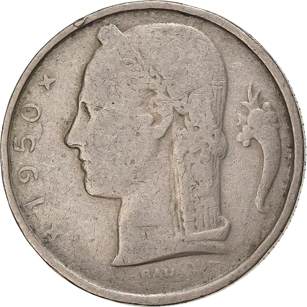 Belgium, 5 Francs, 5 Frank, 1950, Copper-nickel, VF(20-25), KM:134.1